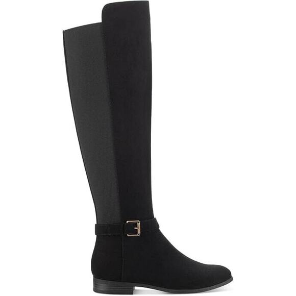 Style & Co. Womens Kimmball Faux Suede Over-The-Knee Boots Black 6 Medium (B,M) - Picture 2 of 3